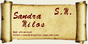 Sandra Miloš vizit kartica